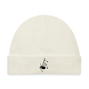 Bagpipe Vector - Baby Premium Organic Mütze - Naturweiß - Vorne