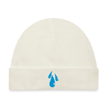 Tropfen-3 - Baby Premium Organic Mütze - Naturweiß - Vorne