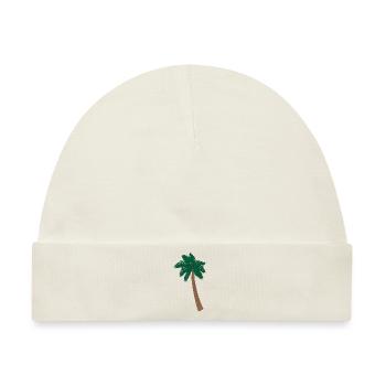 Palme Illustration - Baby Premium Organic Mütze - Naturweiß - Vorne