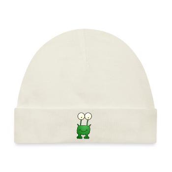 Frosch Comic - Baby Premium Organic Mütze - Naturweiß - Vorne