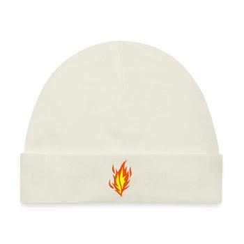 Flamme Flamme Feuer - Baby Premium Organic Mütze - Naturweiß - Vorne