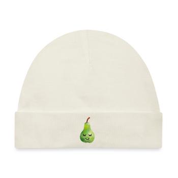 birne - Baby Premium Organic Mütze - Naturweiß - Vorne