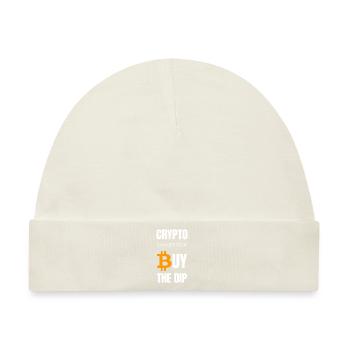 Crypto Investor Bitcoin Kaufen Sie den Dip - Baby Premium Organic Mütze - Naturweiß - Vorne