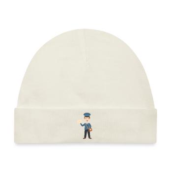 Post Beamter Briefträger - Baby Premium Organic Mütze - Naturweiß - Vorne