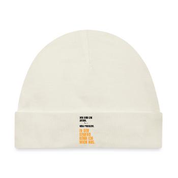Wir sind am Arsch, kein Problem... Lustige Sprüche - Baby Premium Organic Mütze - Naturweiß - Vorne