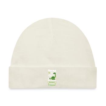 Urzeit Stegosaurus Rex Raptor - Baby Premium Organic Mütze - Naturweiß - Vorne