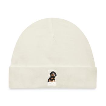 Dackel Hund Dackel Besitzer Geschenk - Baby Premium Organic Mütze - Naturweiß - Vorne
