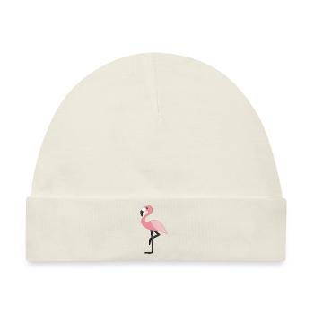 Rosa Flamingo rosa - Baby Premium Organic Mütze - Naturweiß - Vorne