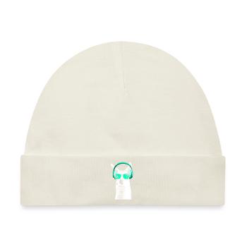 Lama Tierfans Kopfhörer Sonnenbrille Zoo Lamanlieb - Baby Premium Organic Mütze - Naturweiß - Vorne
