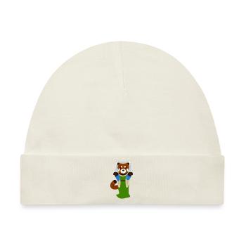 Roter Panda als Renaissance-Frau verkleidet - Baby Premium Organic Mütze - Naturweiß - Vorne