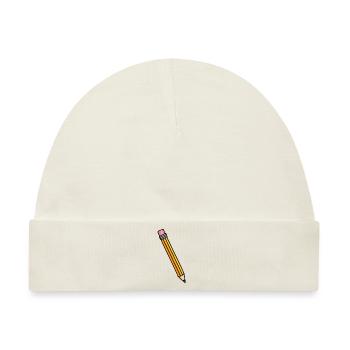 Bleistift - Baby Premium Organic Mütze - Naturweiß - Vorne