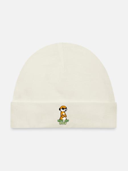 Nicht Dein Tag? Zeig es - mit Lächelgarantie! - Baby Premium Organic Mütze - Naturweiß