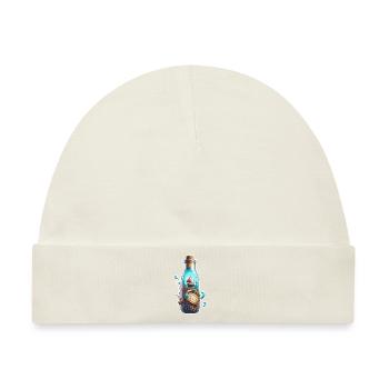 Magische Flasche / Korken / Unterwasser / Schiff - Baby Premium Organic Mütze - Naturweiß - Vorne