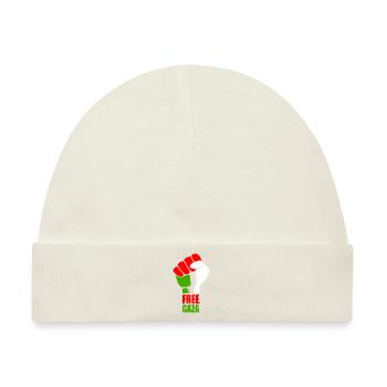 Save gaza - Baby Premium Organic Mütze - Naturweiß - Vorne