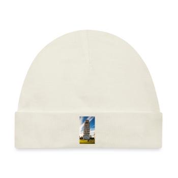 Der Schiefe Turm von Pisa - Baby Premium Organic Mütze - Naturweiß - Vorne