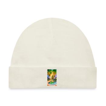Lebendige Naturwanderung Malerei Vibrant Nature - Baby Premium Organic Mütze - Naturweiß - Vorne