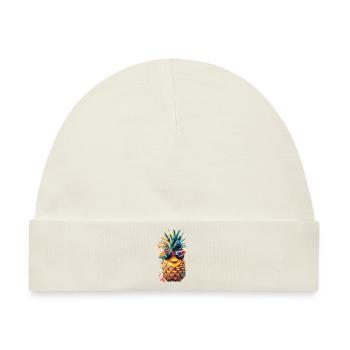Ananas - Baby Premium Organic Mütze - Naturweiß - Vorne