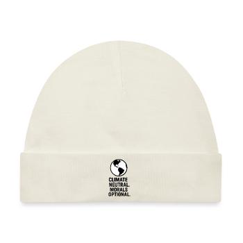 Klimate neutral morals optional - Baby Premium Organic Mütze - Naturweiß - Vorne