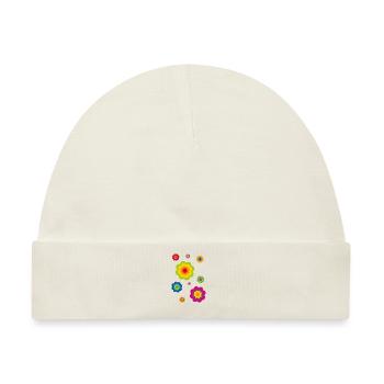 limited edition 09 flower power - Baby Premium Organic Mütze - Naturweiß - Vorne