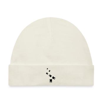Zahn icon symbol - Baby Premium Organic Mütze - Naturweiß - Vorne