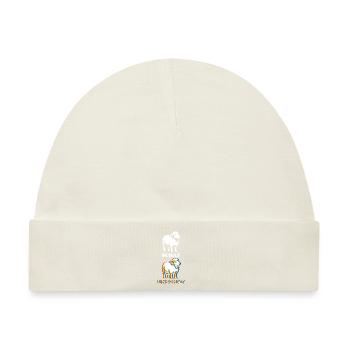 Schaf Unschaf - Wortspiel mit unscharf und Schaf - Baby Premium Organic Mütze - Naturweiß - Vorne