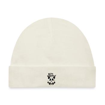 Panda Kuscheln - Baby Premium Organic Mütze - Naturweiß - Vorne