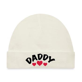 Dad / Daddy / Papa / Herz / i love my dad 1c - Baby Premium Organic Mütze - Naturweiß - Vorne