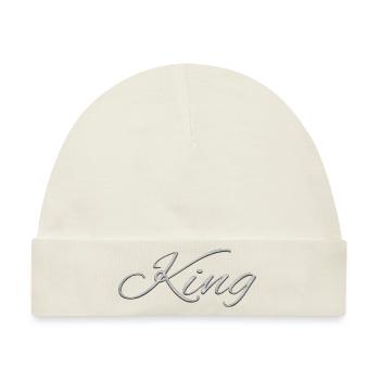 King & Queen - Baby Premium Organic Mütze - Naturweiß - Vorne