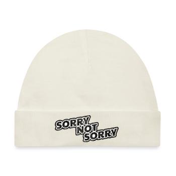 Sorry Not Sorry Geschenk Shirt Spruch - Baby Premium Organic Mütze - Naturweiß - Vorne