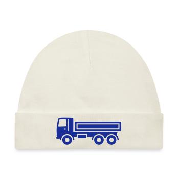 Lkw, Kipper - Baby Premium Organic Mütze - Naturweiß - Vorne