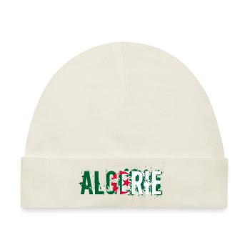 logo_flag_grunge_algerie_2 - Baby Premium Organic Mütze - Naturweiß - Vorne