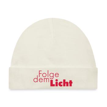 Folge dem Licht - Baby Premium Organic Mütze - Naturweiß - Vorne