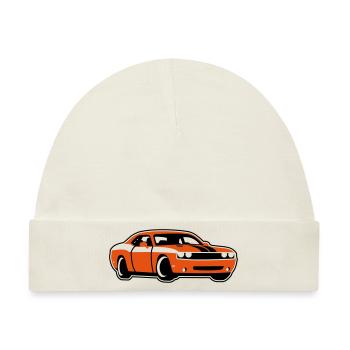 Muscle-Car - Baby Premium Organic Mütze - Naturweiß - Vorne