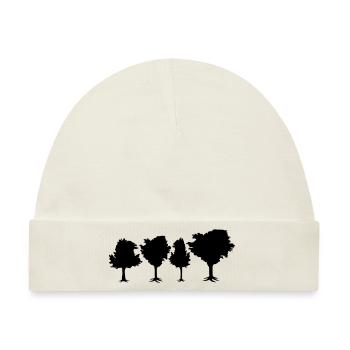 Trees - Baby Premium Organic Mütze - Naturweiß - Vorne