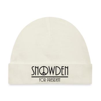 snowden for president - Baby Premium Organic Mütze - Naturweiß - Vorne