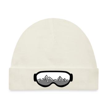 berge fahren snowboard ski winter brille schnee sc - Baby Premium Organic Mütze - Naturweiß - Vorne