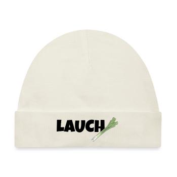 Lauch mit Lauch - Baby Premium Organic Mütze - Naturweiß - Vorne