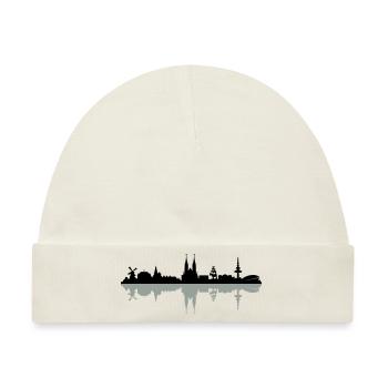 Skyline Bremen Schatten - Baby Premium Organic Mütze - Naturweiß - Vorne