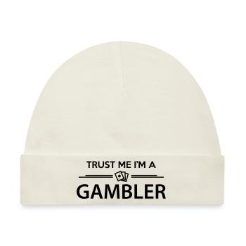 Trust me I'm a Gambler - Baby Premium Organic Mütze - Naturweiß - Vorne