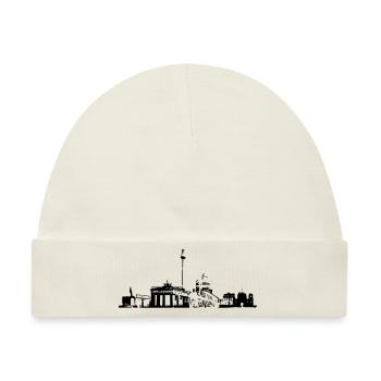 Berlin Skyline - Baby Premium Organic Mütze - Naturweiß - Vorne
