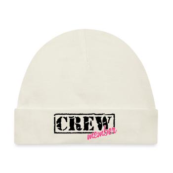 crew member (Farben frei wählbar) - Baby Premium Organic Mütze - Naturweiß - Vorne