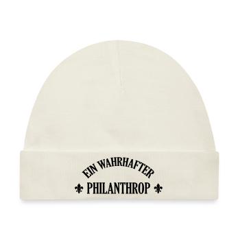 Philanthrop Philanthropin Menschenfreund Moral - Baby Premium Organic Mütze - Naturweiß - Vorne