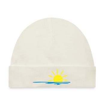 Holiday - Sonne und Meer - Baby Premium Organic Mütze - Naturweiß - Vorne