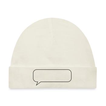 sprechblase design - Baby Premium Organic Mütze - Naturweiß - Vorne