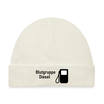 Blutgruppe Diesel - Baby Premium Organic Mütze - Naturweiß - Vorne