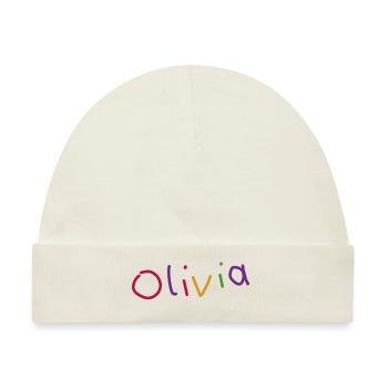 Olivia - Baby Premium Organic Mütze - Naturweiß - Vorne