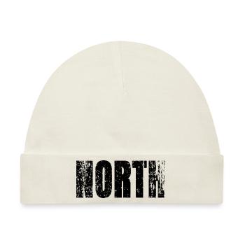 NORTH Nord distressed grunge look - Baby Premium Organic Mütze - Naturweiß - Vorne