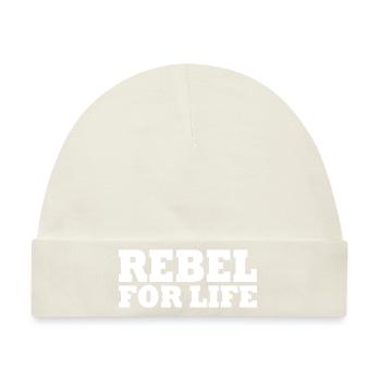 Rebel for life - Baby Premium Organic Mütze - Naturweiß - Vorne