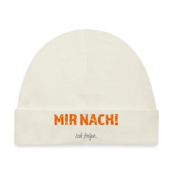 Mir nach, ich folge! - Baby Premium Organic Mütze - Naturweiß - Vorne