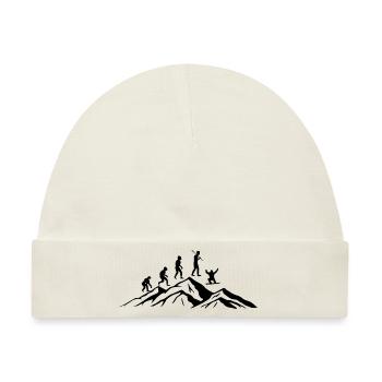 Snowboard Snowboarder - Baby Premium Organic Mütze - Naturweiß - Vorne